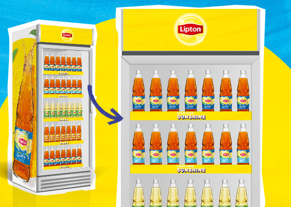 Schapadvies Lipton Ice Tea window koeler